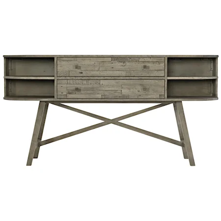 Aldo Rustic-Modern Sideboard with 2 Drawers and 4 Shelves